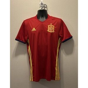 MENS MEDIUM‎ SPAIN 2015-2016 NATIONAL TEAM HOME FOOTBALL SHIRT JERSEY